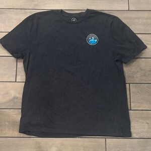 Hang Ten Charcoal Tee with Blue Graphic